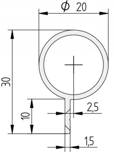 Athmer Fingerschutz-Profil BO 20/1750
